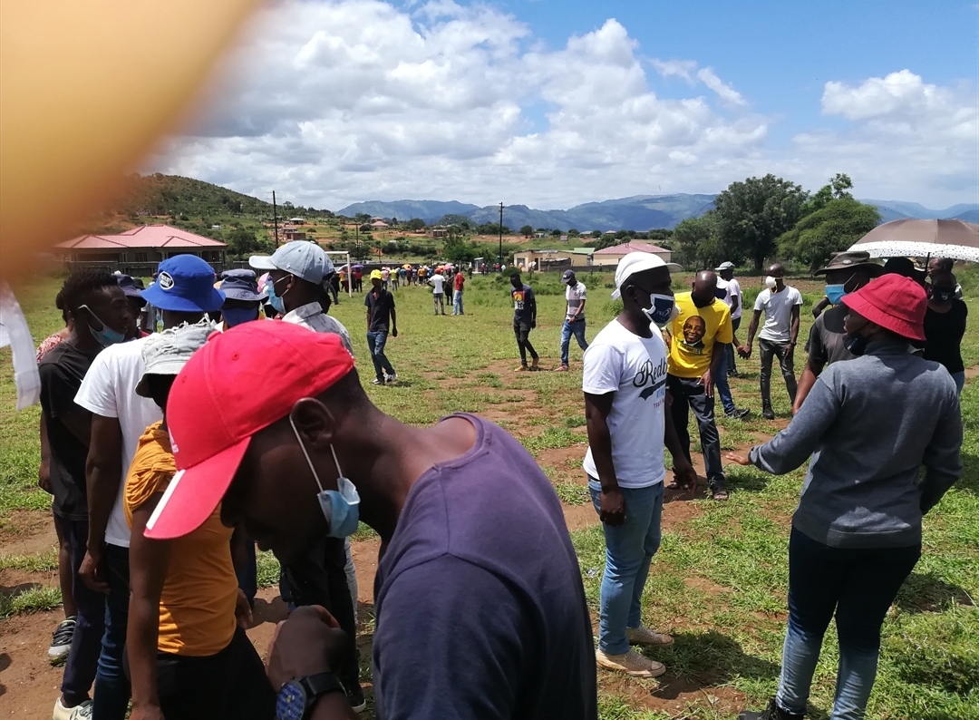 The meeting held by Ngwaabe leadership at Talane Ground regarding posts at the mines