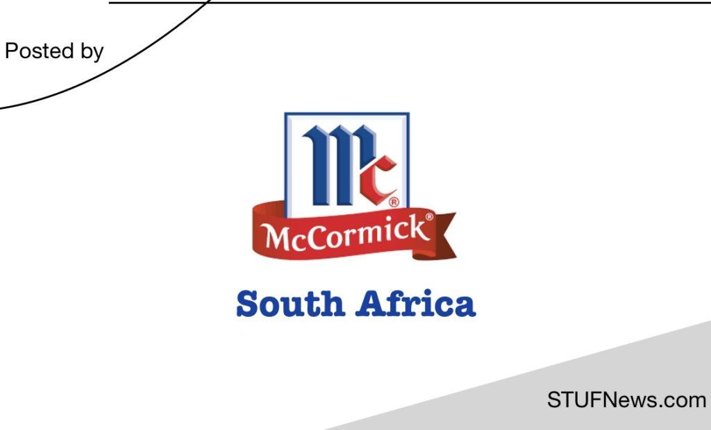 McCormick South Africa, South African Graduates Jobs, Gauteng Jobs, McCormick: Junior PPI Technologist