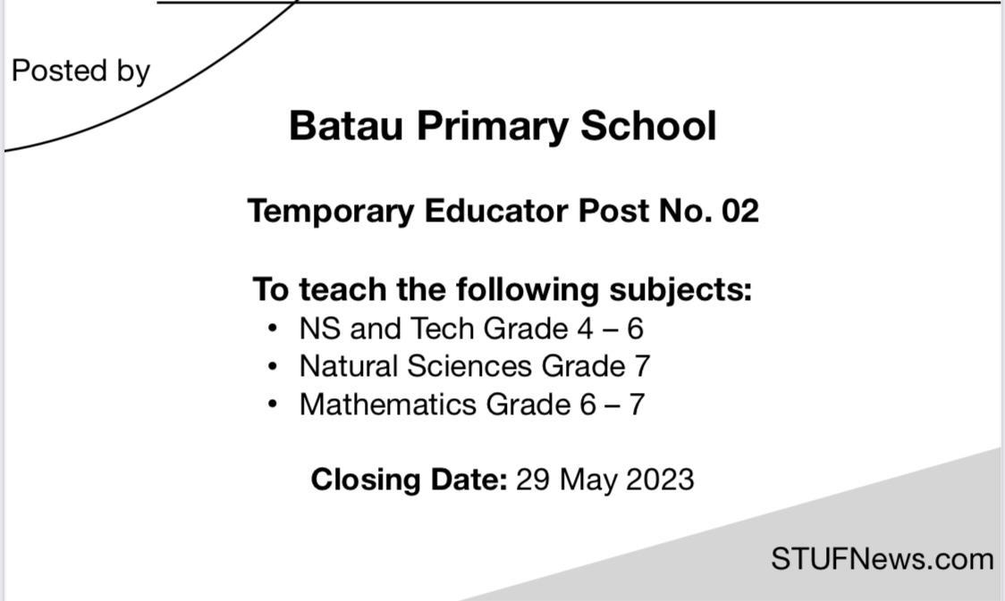 Batau Primary: Temporary Educator