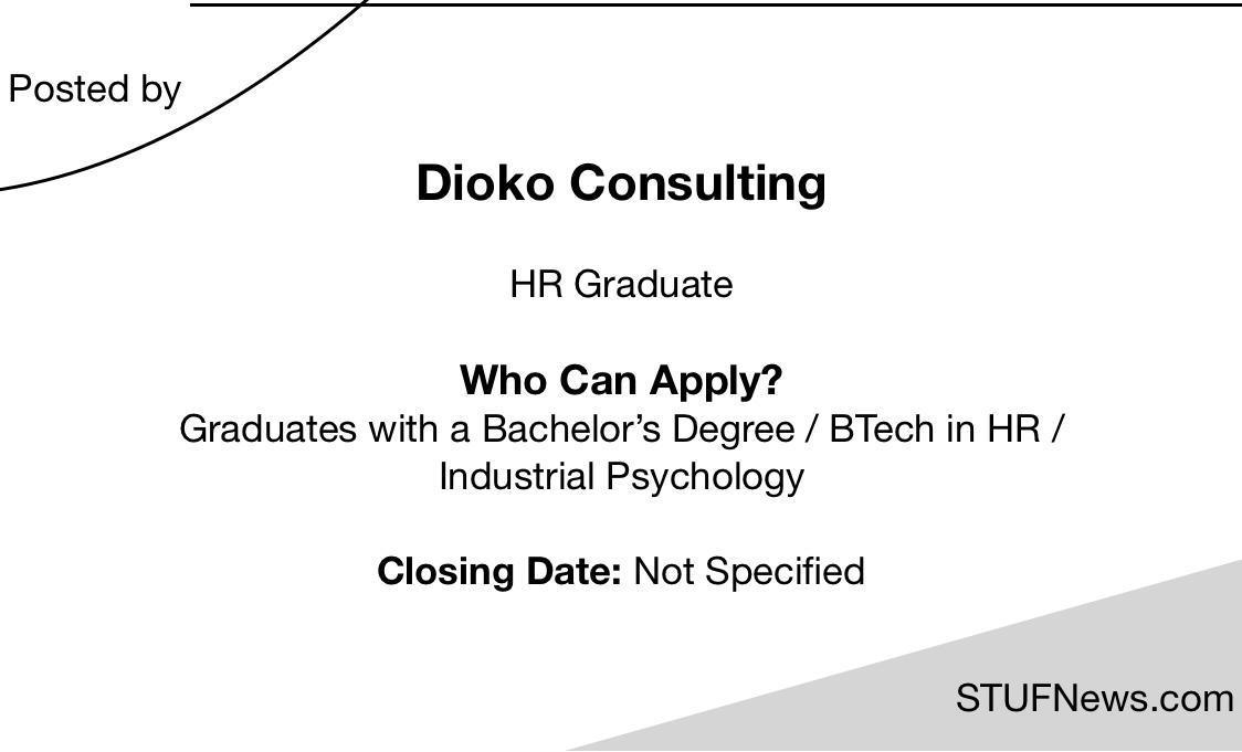 You are currently viewing Dioko Consulting: HR Graduate Job