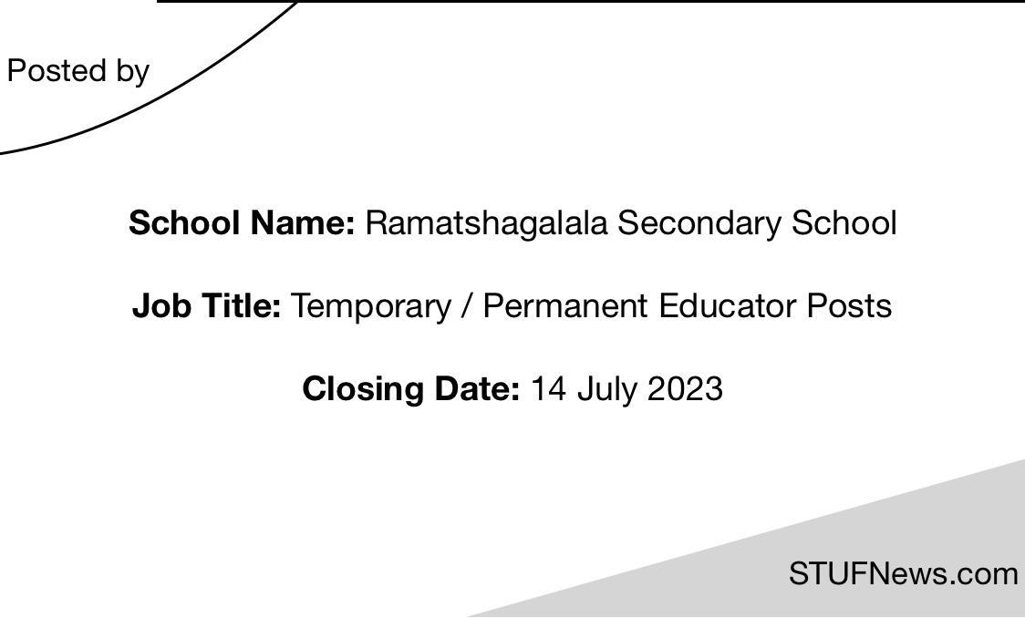 Read more about the article Ramatshagalala Secondary School: Educators