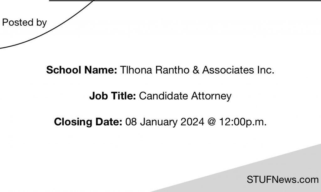 Rantho & Associates Inc., Candidate Attorneys, South African Graduates Jobs, Gauteng Jobs, Rantho & Associates: Candidate Attorney Programme 2024