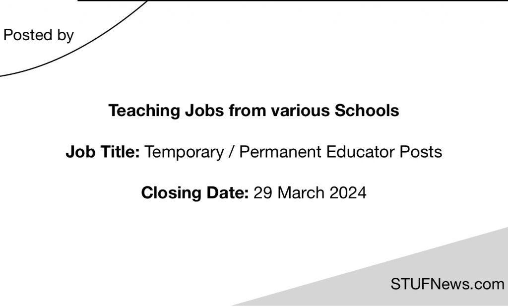 Teaching Jobs closing on the 29th of March 2024, South African Graduates Jobs, South African Jobs, Gauteng Jobs, South African Teaching Jobs, Education Job Opportunities