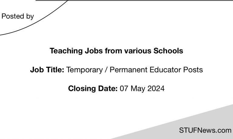 Teaching Jobs closing on the 7th of May 2024, South African Graduates Jobs, South African Jobs, Gauteng Jobs, Mpumalanga Jobs, Limpopo Jobs, South African Teaching Jobs, Education Job Opportunities
